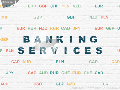 Image of Banking concept: Banking Services on wall background