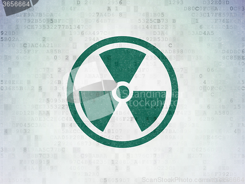 Image of Science concept: Radiation on Digital Paper background