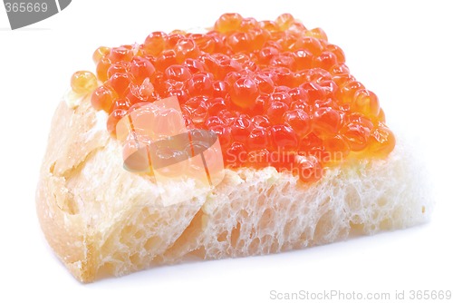 Image of Sandwich with red caviar