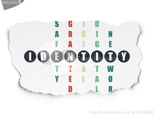 Image of Privacy concept: Identity in Crossword Puzzle