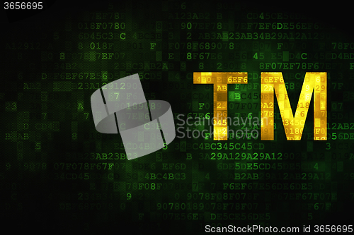 Image of Law concept: Trademark on digital background