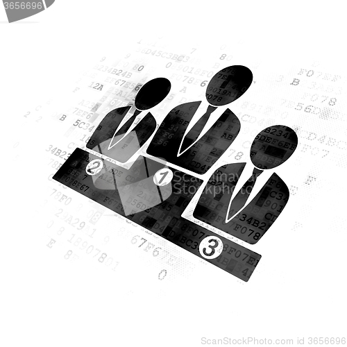 Image of News concept: Business Team on Digital background
