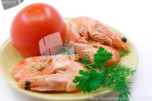 Image of Shrimps and tomato