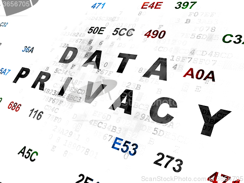 Image of Safety concept: Data Privacy on Digital background