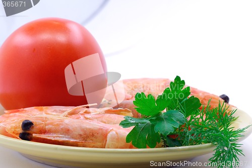 Image of Shrimps and tomato