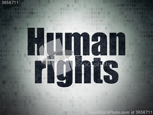 Image of Politics concept: Human Rights on Digital Paper background