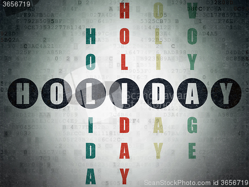 Image of Tourism concept: Holiday in Crossword Puzzle