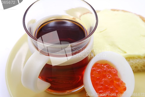 Image of Cup of tea and caviar