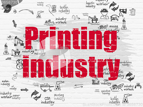 Image of Industry concept: Printing Industry on wall background