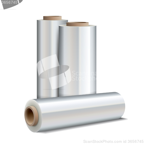 Image of Roll of wrapping plastic stretch film