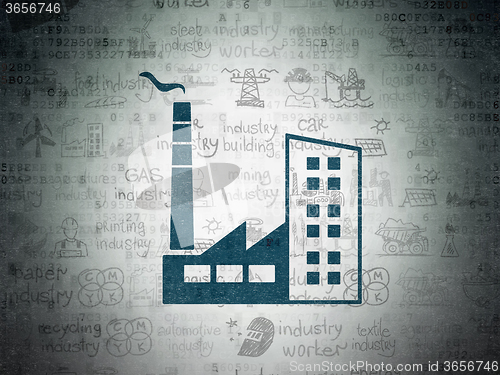 Image of Manufacuring concept: Industry Building on Digital Paper background