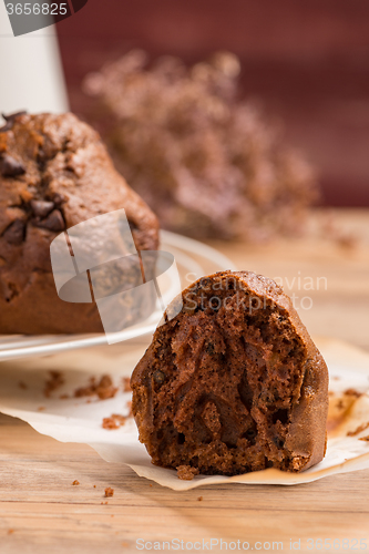 Image of Baked chocolate muffins