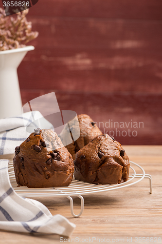 Image of Baked chocolate muffins