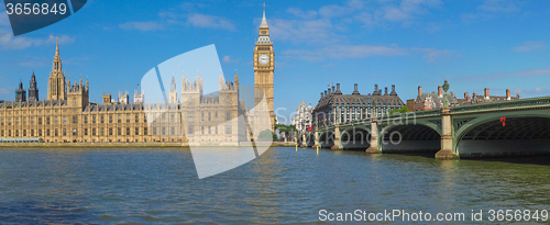 Image of Westminster Bridge and Houses of Parliament in London