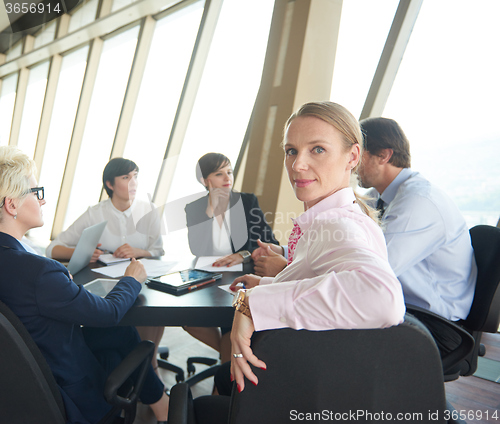 Image of business woman on meeting