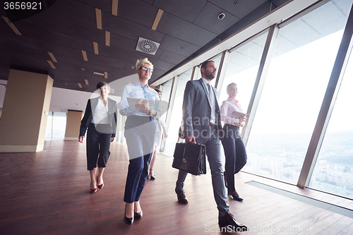 Image of business people group walking