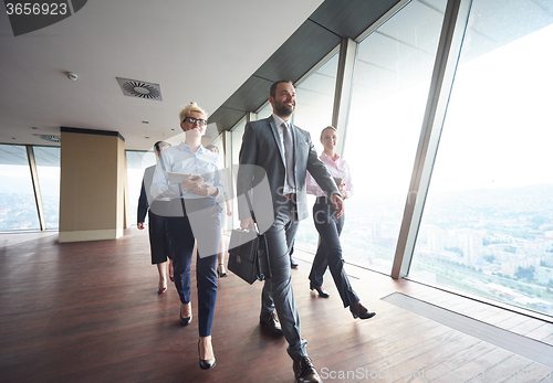 Image of business people group walking