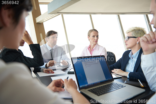 Image of business people group on meeting at office