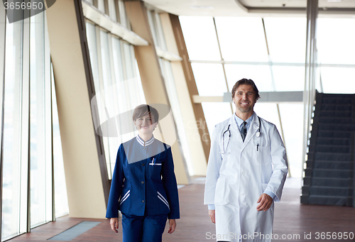 Image of doctors team walking