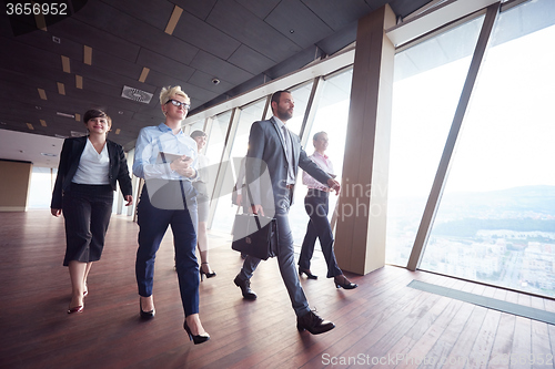 Image of business people group walking