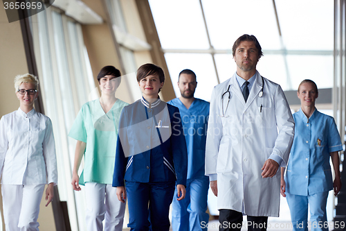 Image of doctors team walking