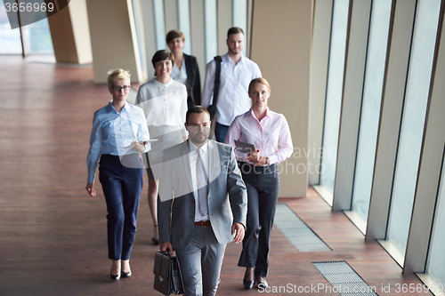 Image of business people group walking