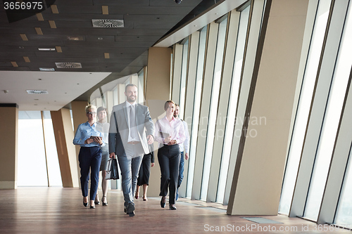 Image of business people group walking