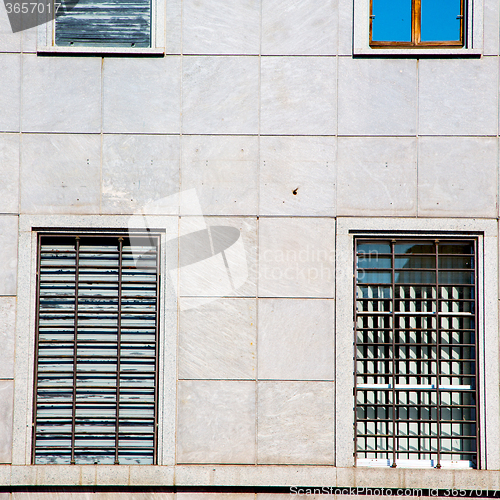 Image of in europe italy milan old architecture and venetian blind wall
