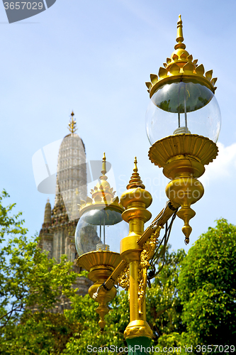 Image of street lamp bangkok thailand  in the   sunny day    