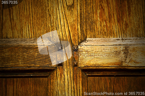 Image of brebbia abstract   rusty    door curch  closed wood italy 