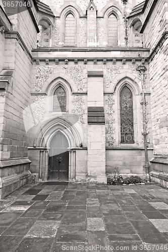 Image of door southwark  cathedral in london england old  construction an