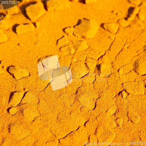 Image of cracked sand in morocco africa desert abstract macro