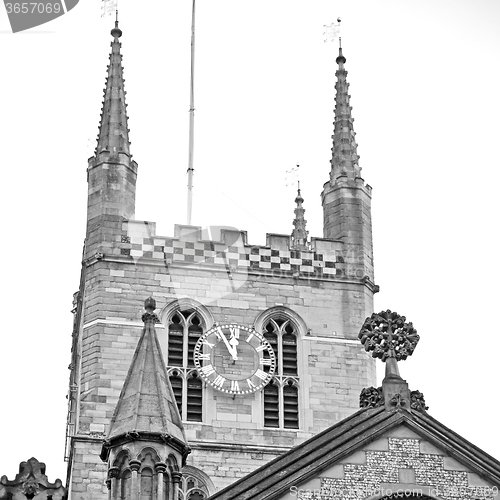 Image of door southwark  cathedral in london england old  construction an