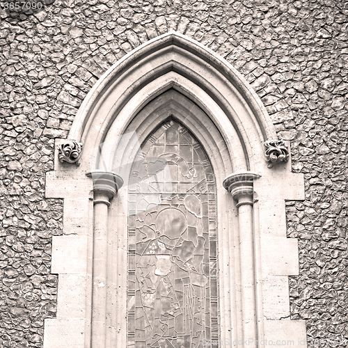 Image of door southwark  cathedral in london england old  construction an