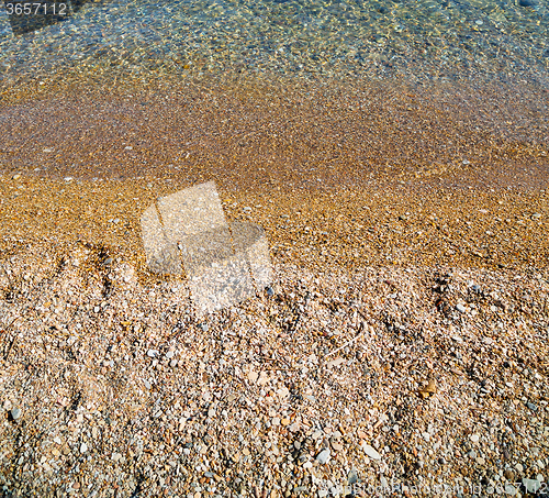 Image of flow foam and froth in the sea    of mediterranean greece