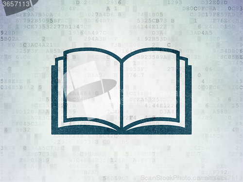 Image of Science concept: Book on Digital Paper background