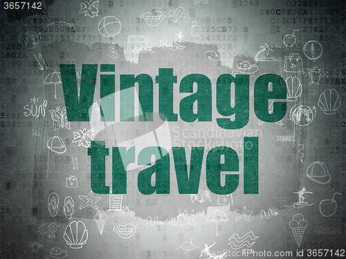 Image of Vacation concept: Vintage Travel on Digital Paper background