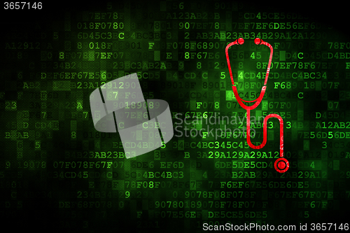 Image of Healthcare concept: Stethoscope on digital background