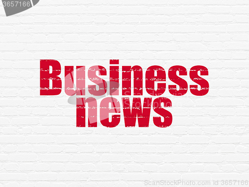 Image of News concept: Business News on wall background