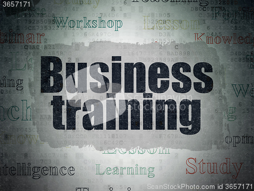 Image of Studying concept: Business Training on Digital Paper background