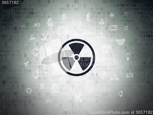 Image of Science concept: Radiation on Digital Paper background