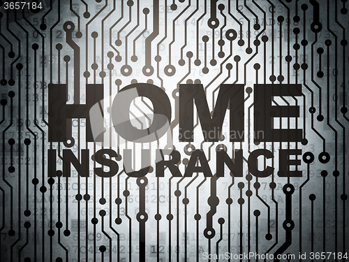 Image of Insurance concept: circuit board with Home Insurance