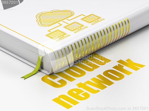 Image of Cloud networking concept: book Cloud Network, Cloud Network on white background