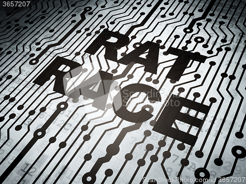Image of Politics concept: circuit board with Rat Race
