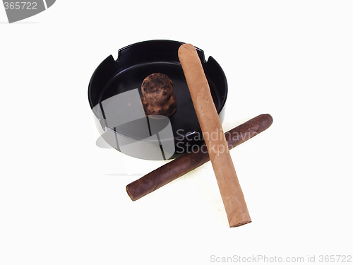 Image of Two cigars and an Ashtray