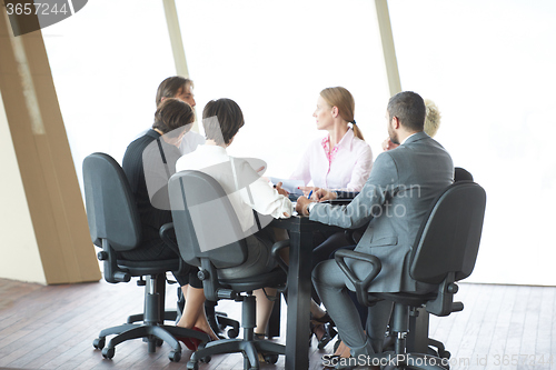 Image of business people group on meeting at office