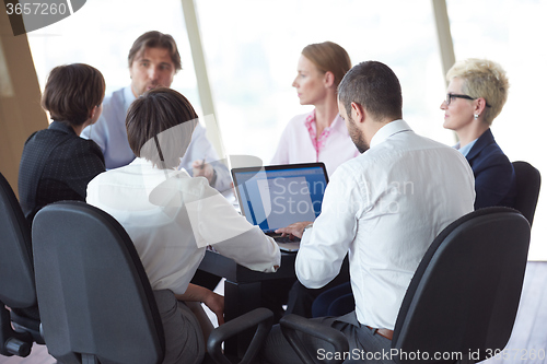 Image of business people group on meeting at office