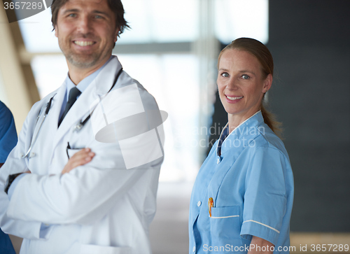 Image of doctors team walking