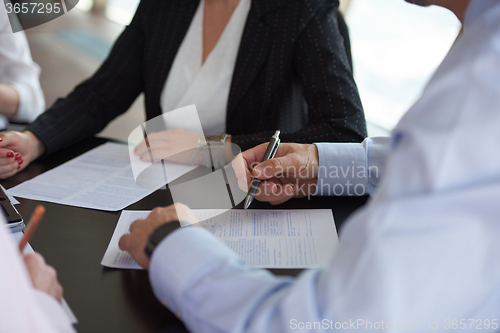 Image of business people group on meeting at office