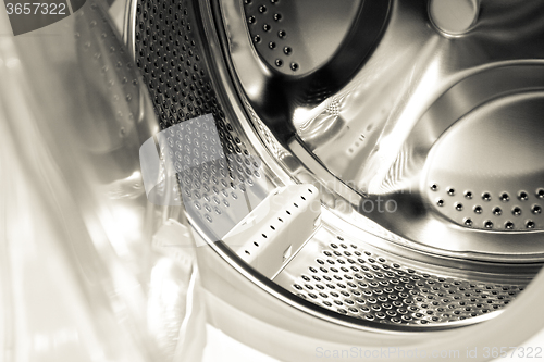 Image of close up photo of a new washing machine